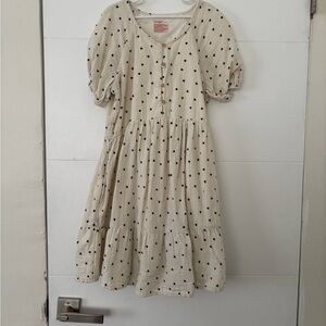 Cat & Jack Cream Dress with Black Dots